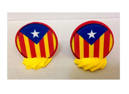 senyera estelada redonda azúcar con base